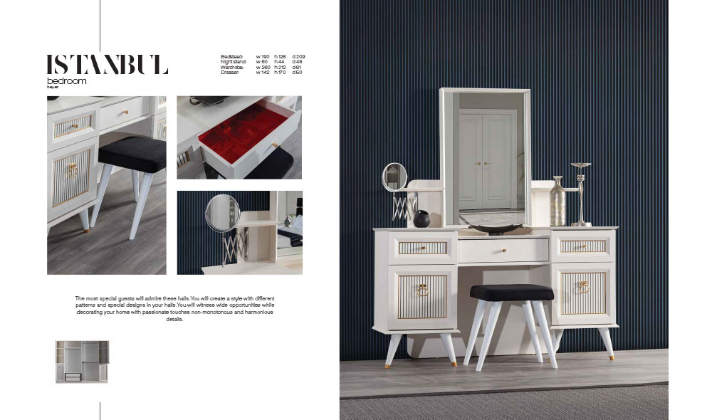 İSTANBUL YATAK ODA TK BEYAZ